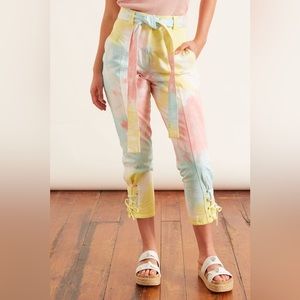 Love Shack Fancy Rainbow Radial Tie Dye Tao Pant
